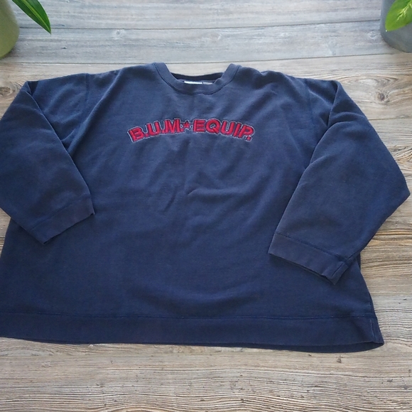 Logo Embroidered Crew Neck Pullover Cozy Sweater Top - Picture 2 of 11